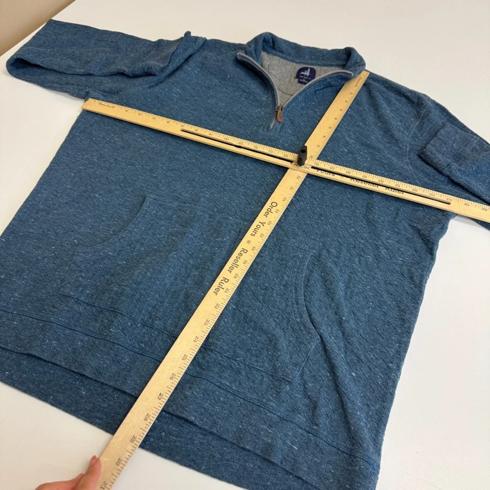 Johnnie-O Pullover Mens XL Mariner Blue Rob Quarter Zip Heathered‎ JMKO1980 Golf